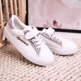 Apawwa Deportivas Infantiles Con Brocado Blanco Camila 2