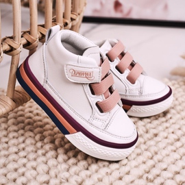 Apawwa Zapatillas altas para niños en blanco y rosa Baxter ['blanco', 'rosa'] 1