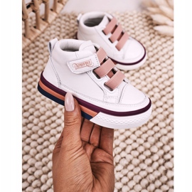 Apawwa Zapatillas altas para niños en blanco y rosa Baxter ['blanco', 'rosa'] 2