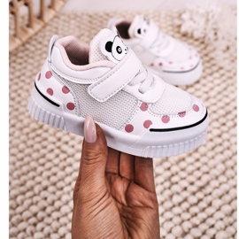 Apawwa Zapatilla Deportiva Infantil Con Panda Blanco Y Rosa Chico 2