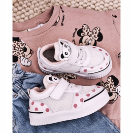 Apawwa Zapatilla Deportiva Infantil Con Panda Blanco Y Rosa Chico rosado 5