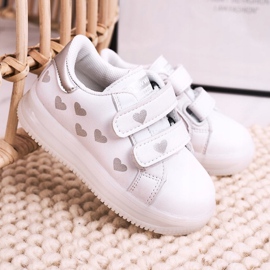 Apawwa Zapatilla Deportiva Infantil Con Suela Luminosa Led Boomer Blanco-Plata 2