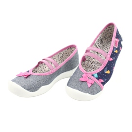 Calzado infantil befado 116X286 azul marino rosado plata 3