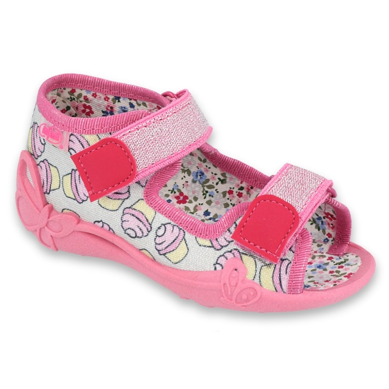 Calzado infantil befado 242P099 rosado plata gris 1