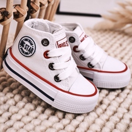 Zapatillas altas para niños con cremallera Big Star HH374083 Blanco 1