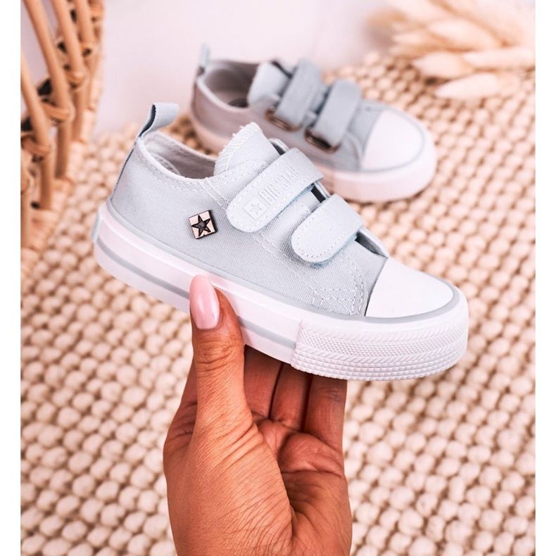 Zapatillas bajas para niños con velcro Big Star HH374100 Azul 1
