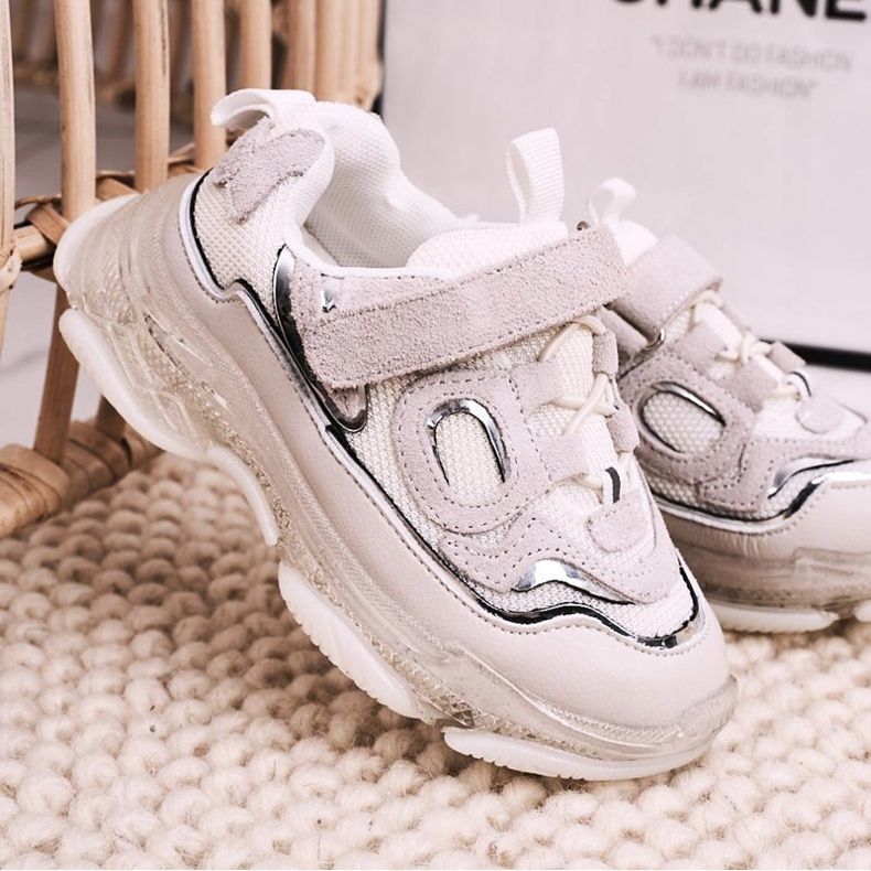 Apawwa Zapatillas Deportivas Infantiles Zapatillas Con Suela Transparente Blanco Bailey 1