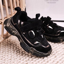 Apawwa Zapatillas Deportivas Infantiles Zapatillas Con Suela Transparente Negro Bailey 1