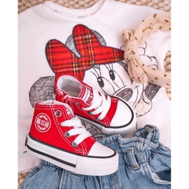 Zapatillas altas para niños con cremallera Big Star HH374190 Rojo 8