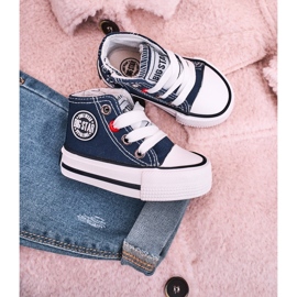 Zapatillas Altas Para Niños Con Cremallera Big Star HH374189 Azul Marino 8