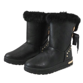 Botas de nieve AN-107 negras para mujer negro 4