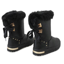 Botas de nieve AN-107 negras para mujer negro 5