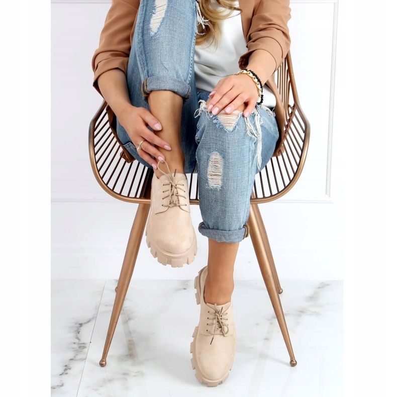 Mocasines de suela alta NC1120 Beige 2