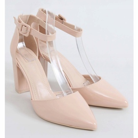 Bombas en el pilar lacado beige 4036 Nude 1