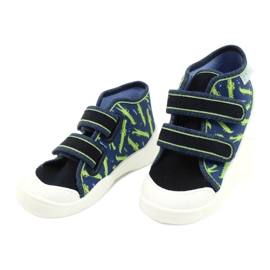 Calzado infantil befado 212P069 azul marino verde 3