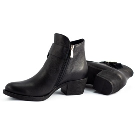 Olivier Botines rosa de tacón con flor negra negro 3