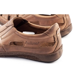 ŁUKPOL Zapatos de hombre calados 978 para verano marrón 1 ŁUKPOL Zapatos de hombre calados 978 para verano marrón 1
