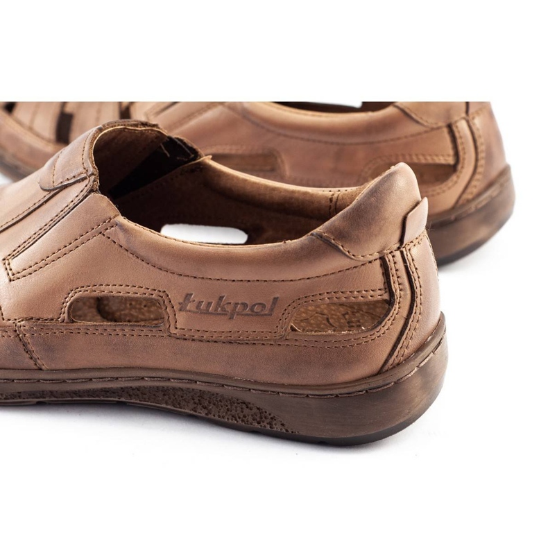 ŁUKPOL Zapatos de hombre calados 978 para verano marrón 1 ŁUKPOL Zapatos de hombre calados 978 para verano marrón 1