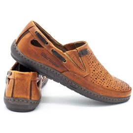 Polbut Zapatos hombre mocasines calados J68 / 2L jengibre multicolor 4