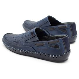 Polbut Zapatos hombre mocasines calados J68L azul marino 6
