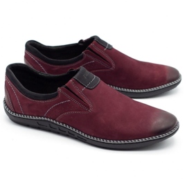 Joker Zapatos hombre piel mocasines 937 burdeos rojo multicolor 2