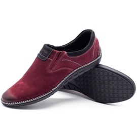 Joker Zapatos hombre piel mocasines 937 burdeos rojo multicolor 3