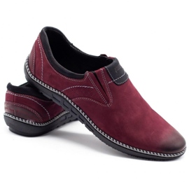 Joker Zapatos hombre piel mocasines 937 burdeos rojo multicolor 4