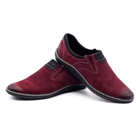 Joker Zapatos hombre piel mocasines 937 burdeos rojo multicolor 6