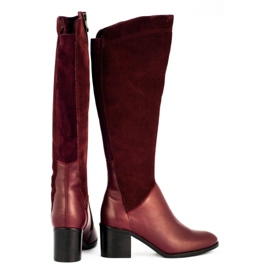 Dolce Pietro Botas de invierno para mujer 2051 burdeos rojo multicolor 4
