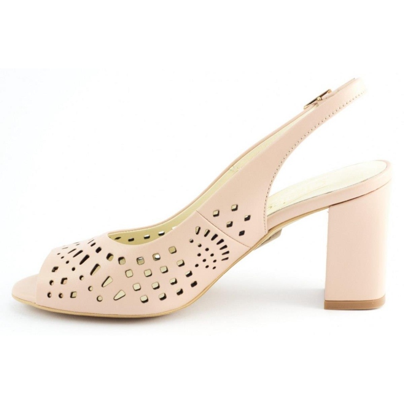 Clasicco Sandalias caladas en el poste 1673 rosa empolvado 1