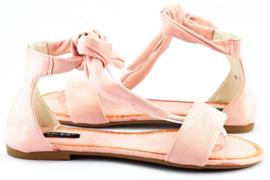 Sandalias de mujer atadas 6121 rosa 2