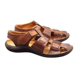 ABIS Sandalias hombre piel 4557 marrón 1