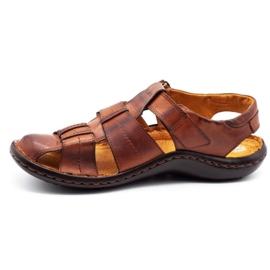 ABIS Sandalias hombre piel 4557 marrón 2