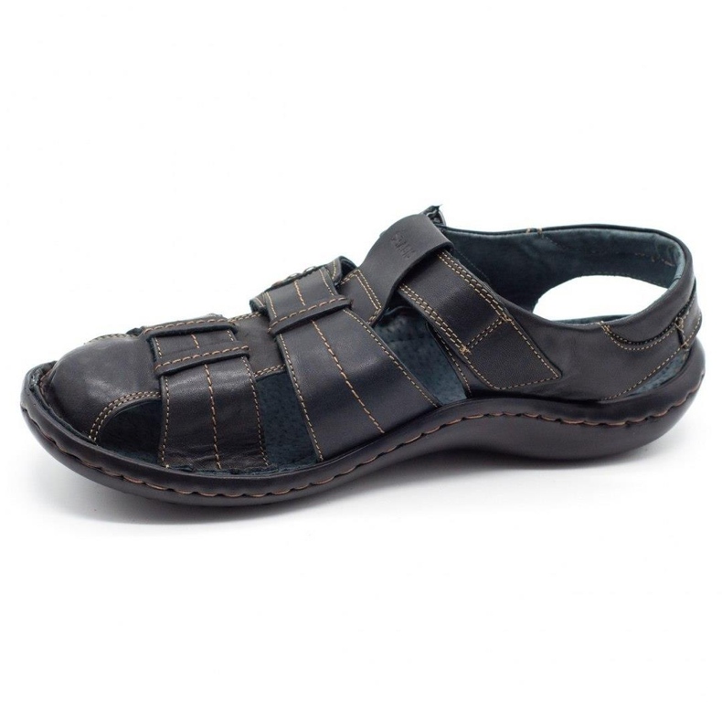 ABIS Sandalias hombre piel 4557 negro 1