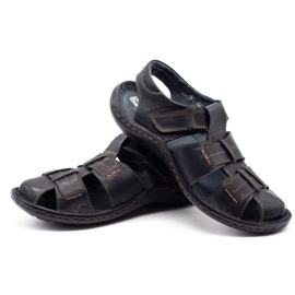 ABIS Sandalias hombre piel 4557 negro 6