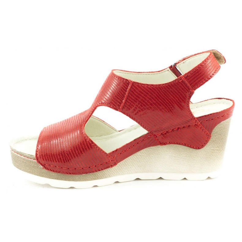 Dolce Pietro Sandalias cuña 0888 rojo 1