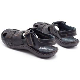 ABIS Sandalias hombre piel 4557 negro 7