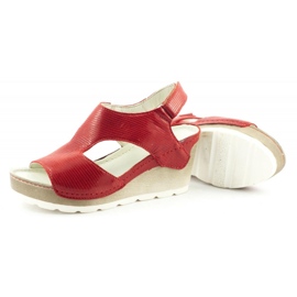 Dolce Pietro Sandalias cuña 0888 rojo 3