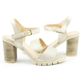 Mariettas Sandalias en el poste 2713702 oro beige dorado 5