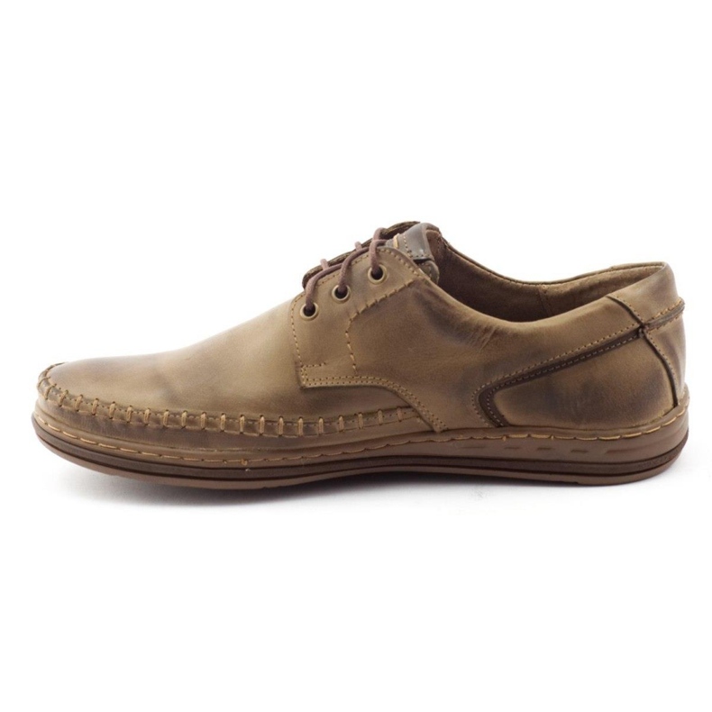 Polbut Zapatos de cuero para hombre J44PŁ marrón 1