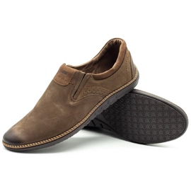 Joker Zapatos de hombre, mocasines de piel 937 oliva marrón 3