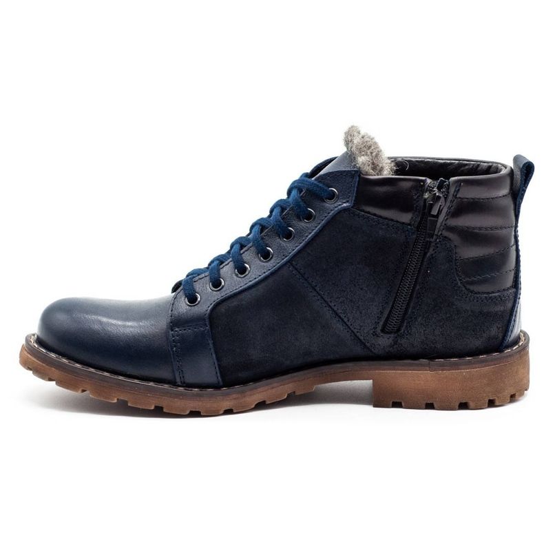 Mario Pala Zapatos de invierno para hombre 865MP azul marino 1