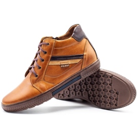 Polbut Zapatos de invierno para hombre J47F rojo naranja 3