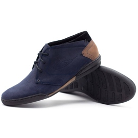 Polbut Zapatos de hombre con aislamiento C37F ante azul marino 3