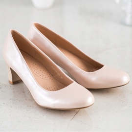 Evento Zapatos de tacón beige brillante 3