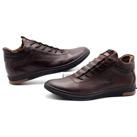 Polbut Zapatos de invierno para hombre K26F marrón oscuro 7