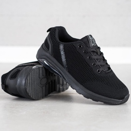SHELOVET Zapatillas negras con malla negro 2