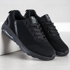 SHELOVET Zapatillas negras con malla negro 3