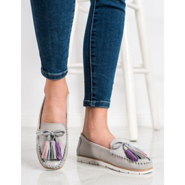 Evento Mocasines de piel con flecos beige 2 Evento Mocasines de piel con flecos beige 2