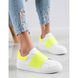 SHELOVET Zapatos sin cordones con banda elástica blanco 4